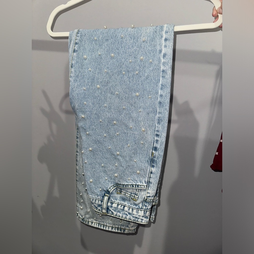 Pearl Covered Mom Jeans